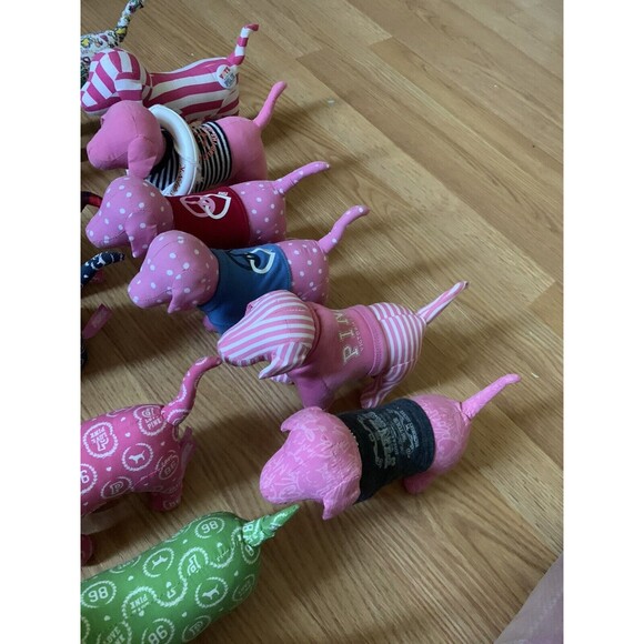 Lot Of 20  Victoria’s Secret PINK Dogs Stuffed Pink Collection Dogs Love Peace - Picture 6 of 6